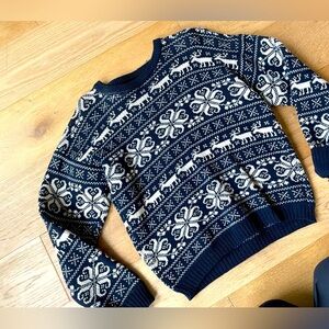 Figgjo norway Patterned wool fairisle  Men's Sweater